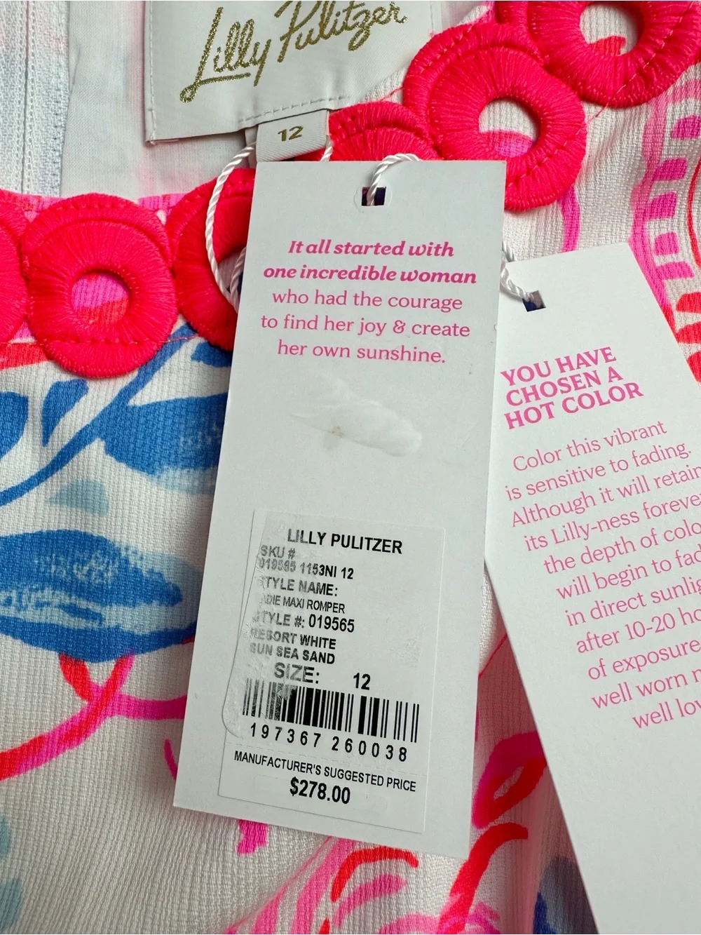 Lilly Pulitzer Sadie Maxi Romper Dress NWT in Resort White Sun Sea Sand Size 12 - Picture 10 of 11